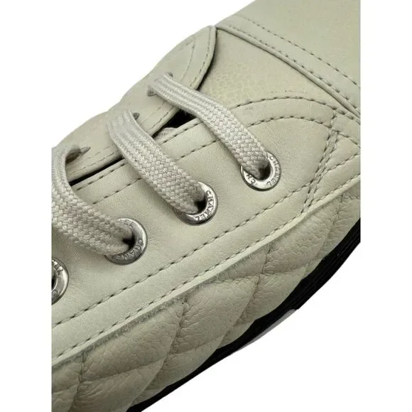 CHANEL Caviar Quilted CC Sneakers in Dark White – Size 40